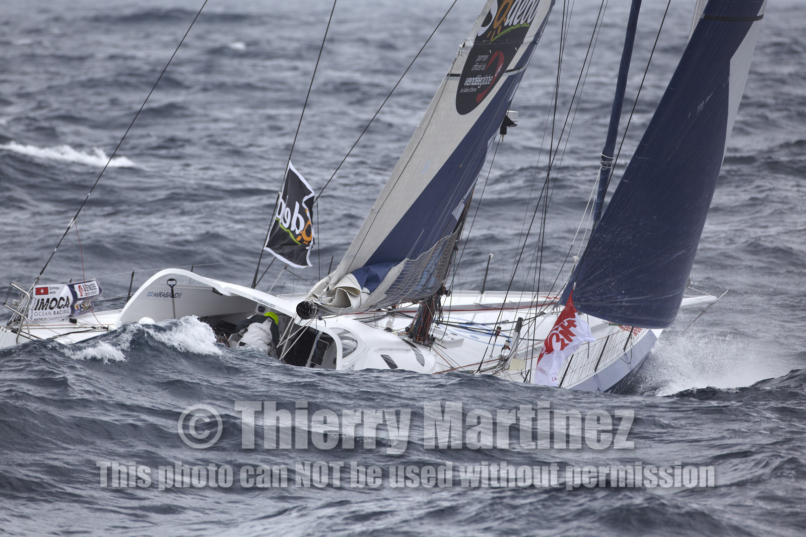 MIRABAUD  Monohull IMOCA 60, skipper Dominique Wavre (SUi)