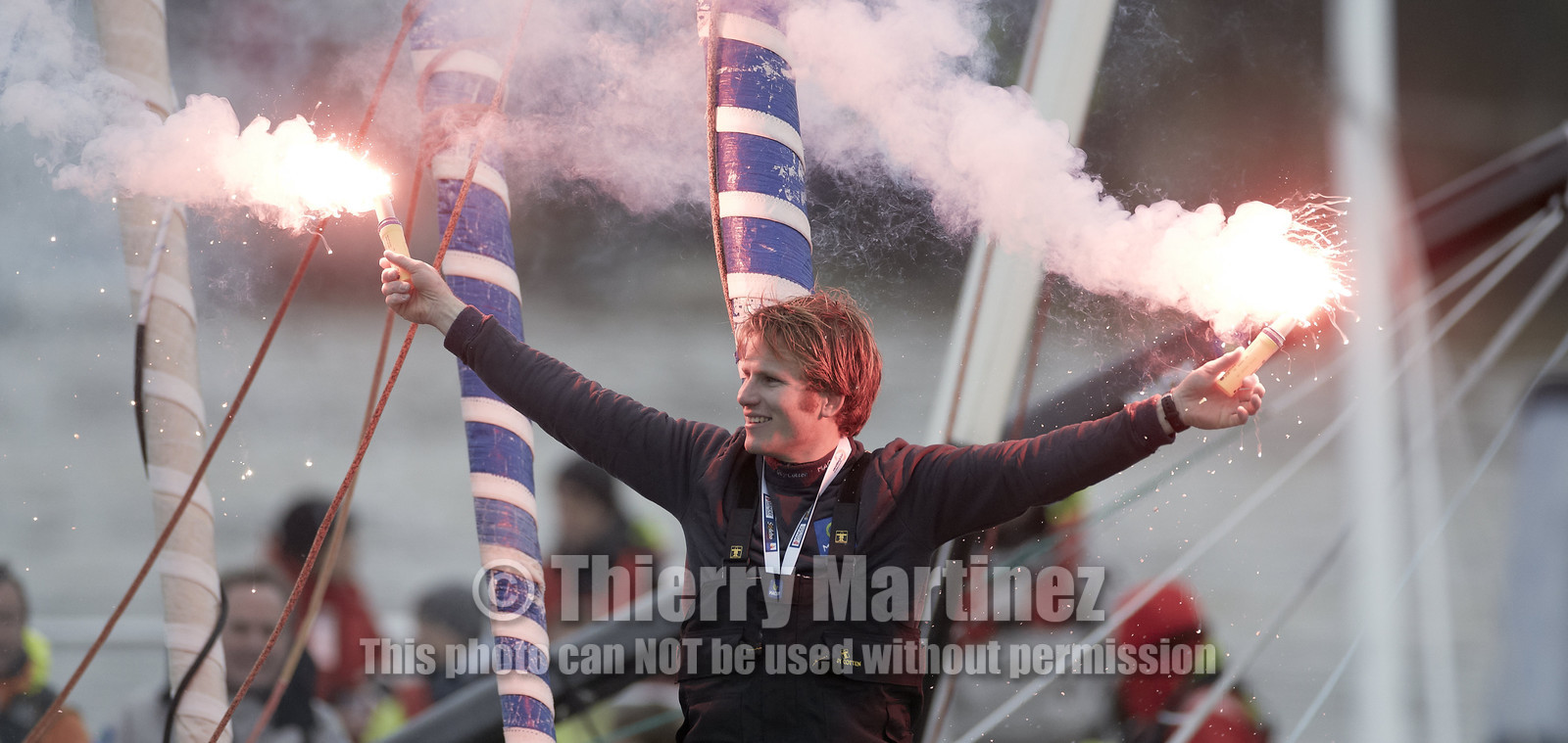 2012 13 VENDEE GLOBE. Winner arrival in Les sables d'Olonne (FRA