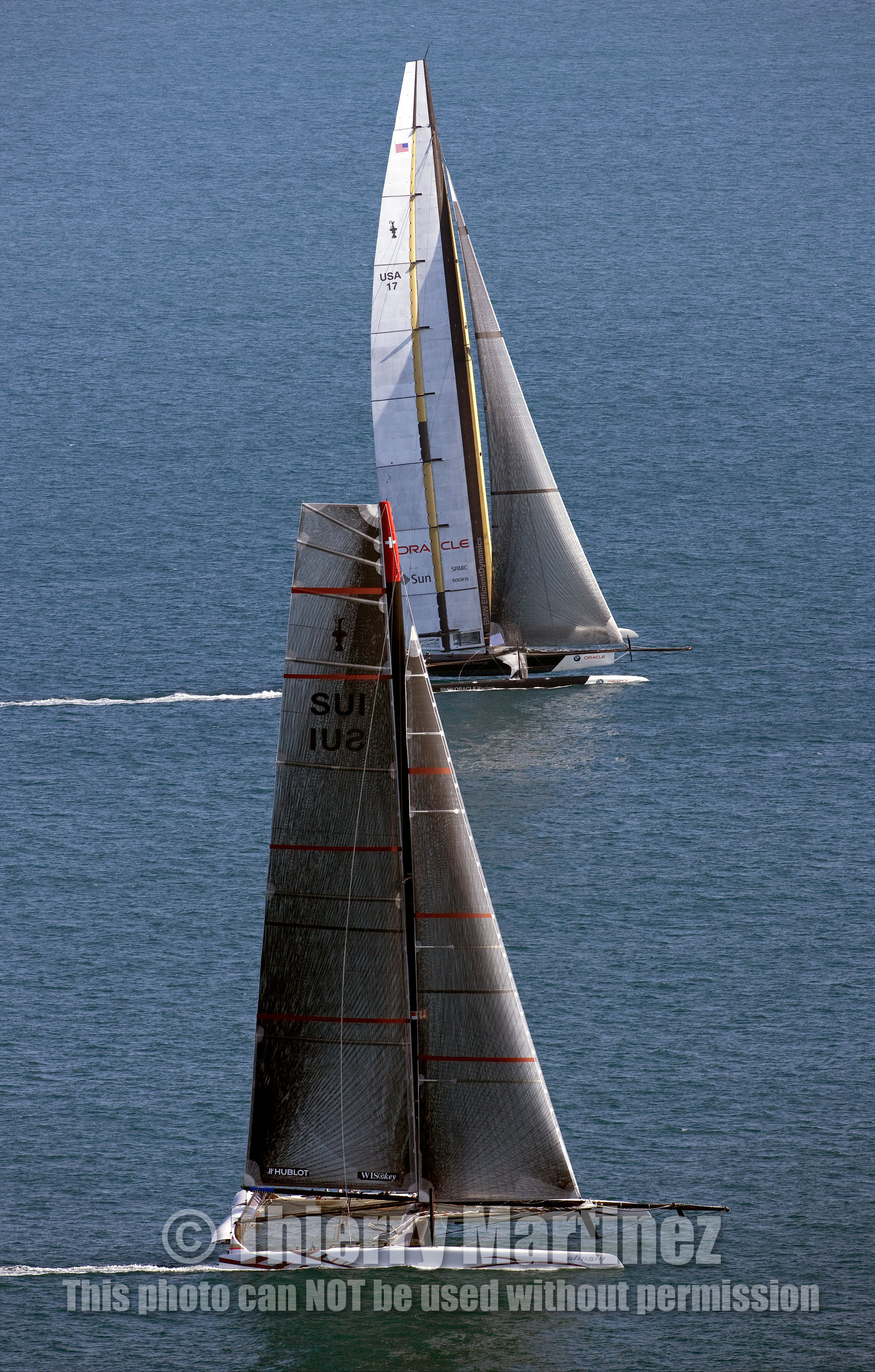 33rd  AMERICA'S CUP Valencia Spain, February 2010 - Defender:  ALINGHI (ALINGHI 5) vs Challenger : BMW Oracle Racing (USA 17)