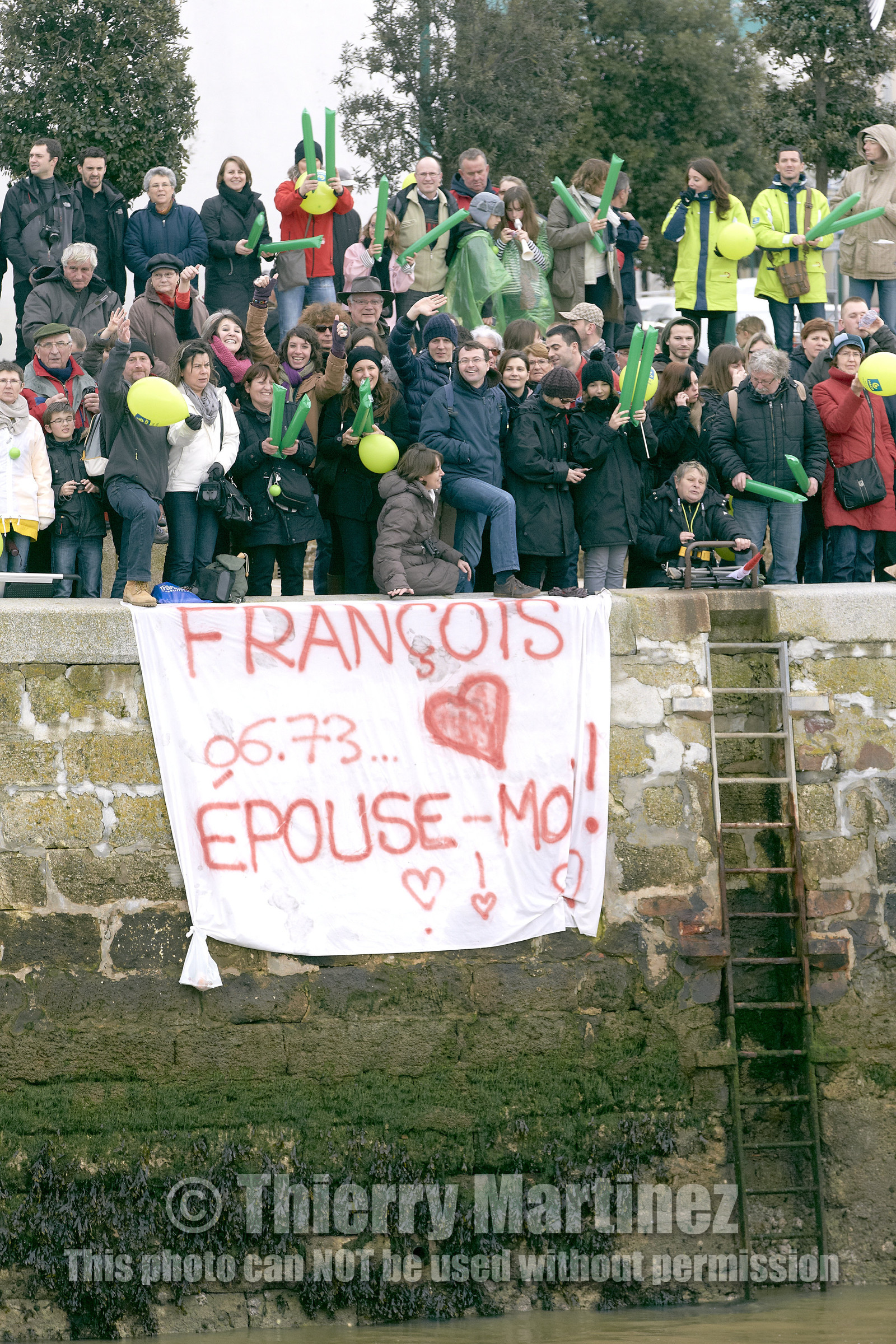 2012 13 VENDEE GLOBE. Winner arrival in Les sables d'Olonne (FRA
