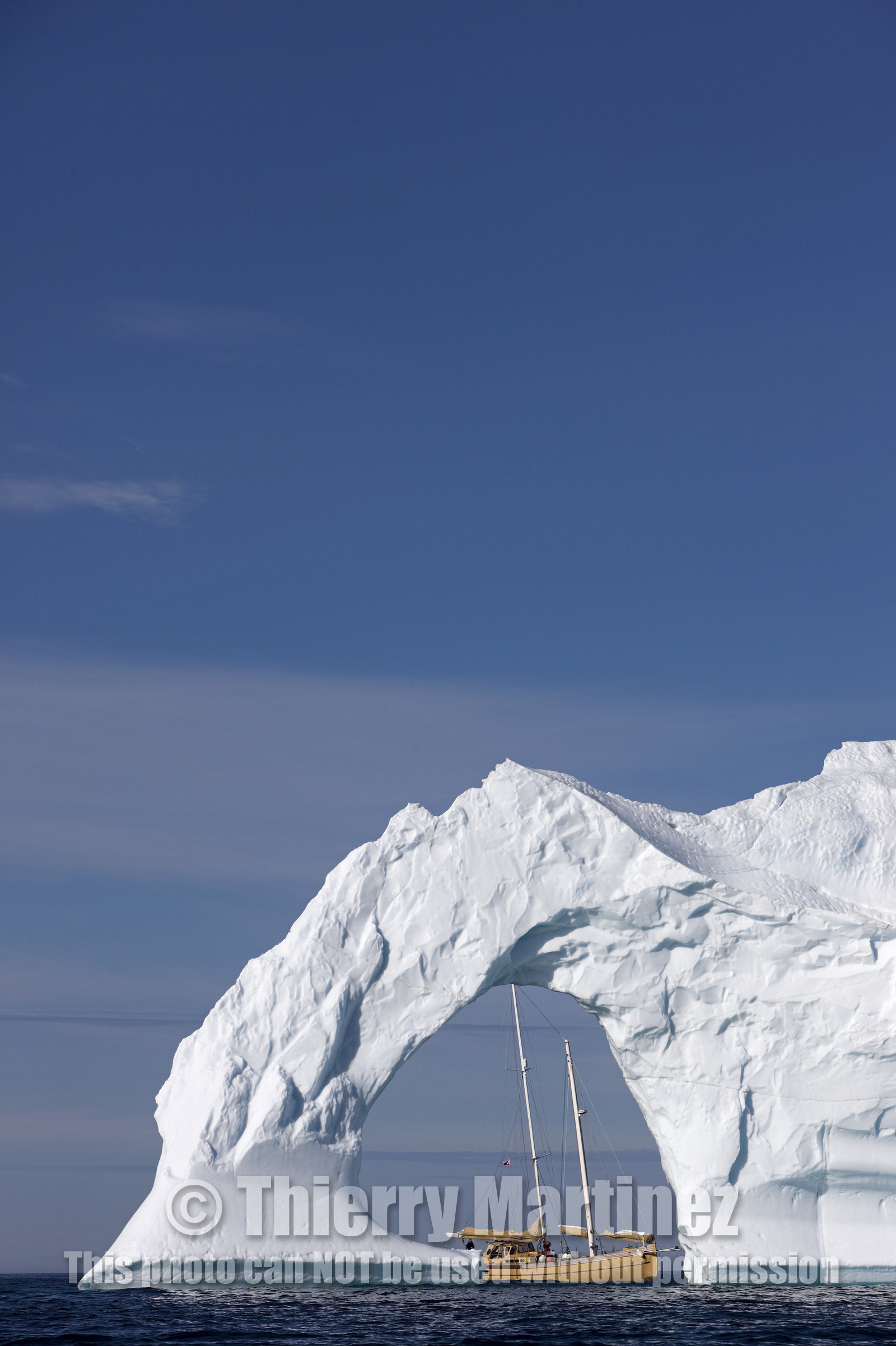 Schooner LA LOUISE sailing on west coast of Greenland.