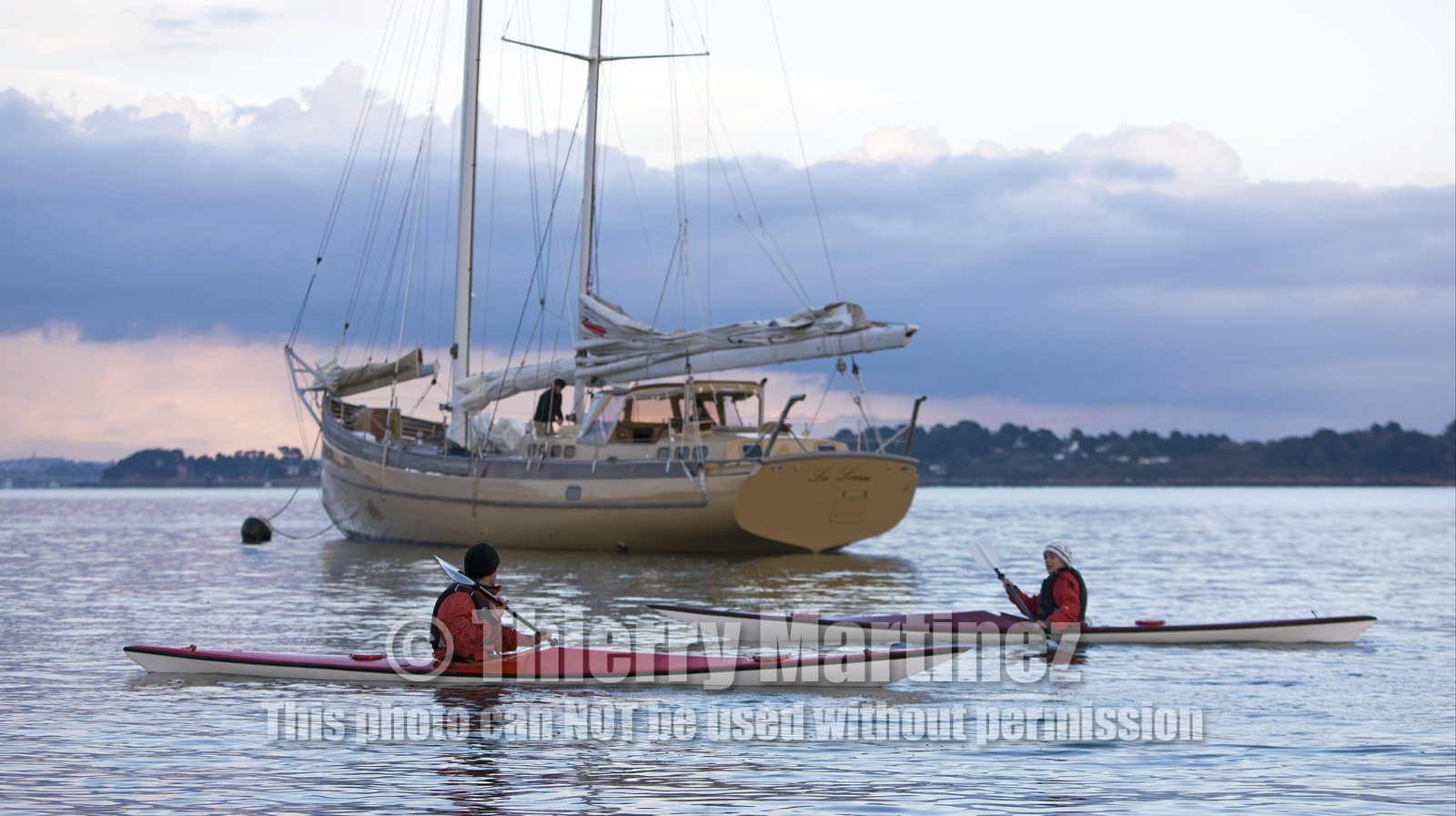 LA LOUISE new schooner  of Thierry Dubois (FRA) Sailing in Golfe du Morbihan (FRA)