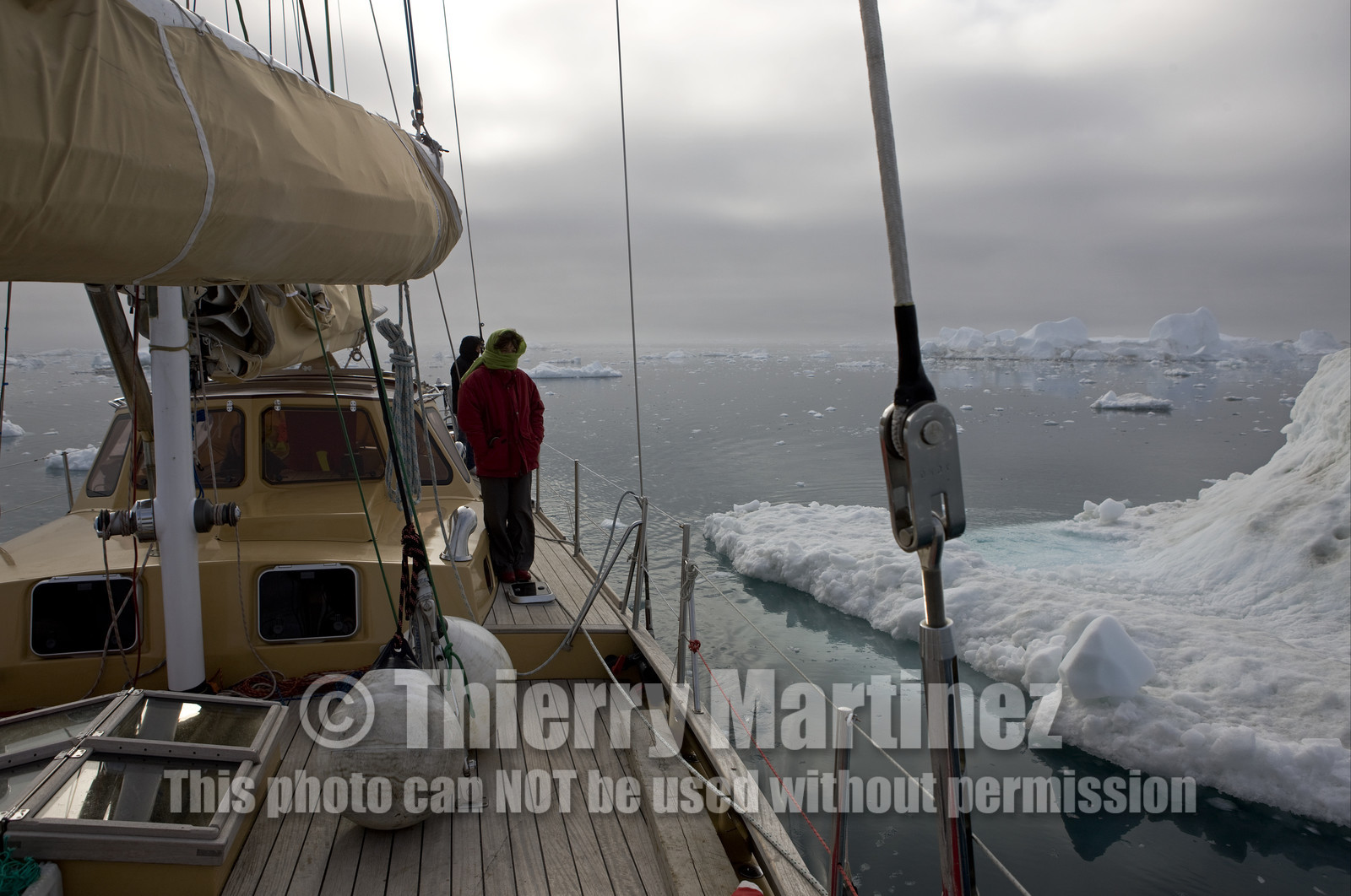 Schooner LA LOUISE sailing on west coast of Greenland.