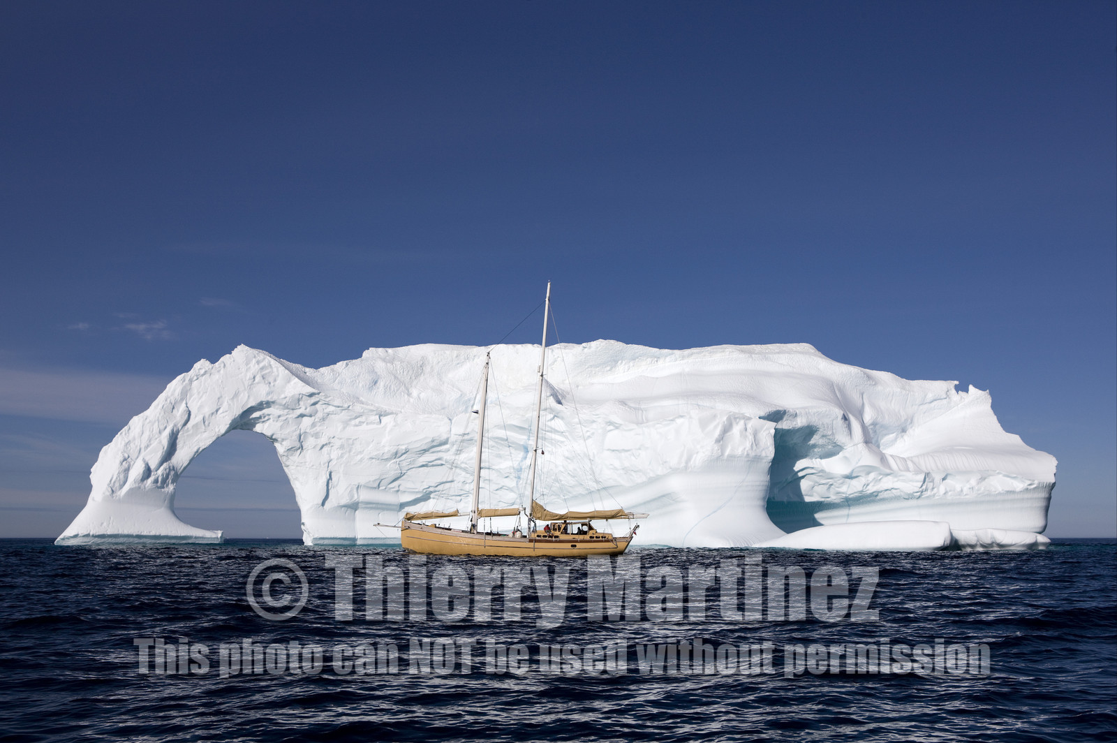 Schooner LA LOUISE sailing on west coast of Greenland.