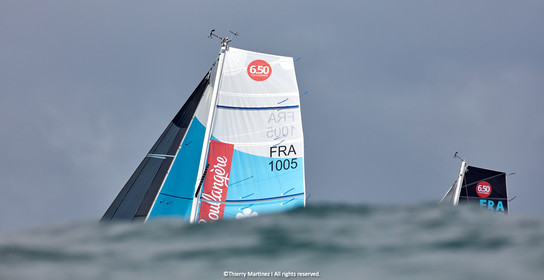 23_22446   © Thierry Martinez. LES SABLES D'OLONNE, 85 - FRANCE 25 septembre 2023.Départ MINI TRANSAT 2023. Départ du Dimanche 24 septembre retardé au Lundi 25 Sept .Les Sables d’Olonne (FRA)    Santa Cruz de la Palma ( Canaries)    St François ( Guadeloupe): 4050 NM.