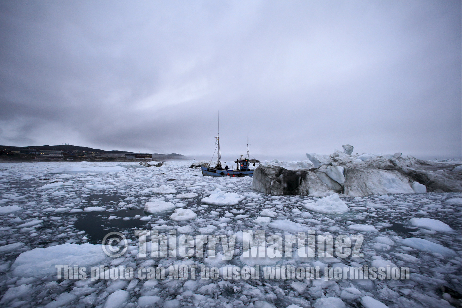 Schooner LA LOUISE sailing on west coast of Greenland.