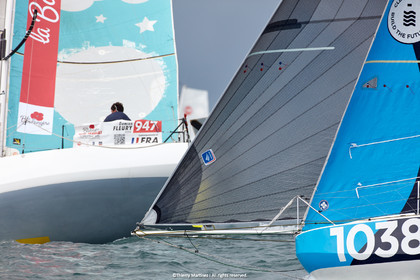 23_22430   © Thierry Martinez. LES SABLES D'OLONNE, 85 - FRANCE 25 septembre 2023.Départ MINI TRANSAT 2023. Départ du Dimanche 24 septembre retardé au Lundi 25 Sept .Les Sables d’Olonne (FRA)    Santa Cruz de la Palma ( Canaries)    St François ( Guadeloupe): 4050 NM.