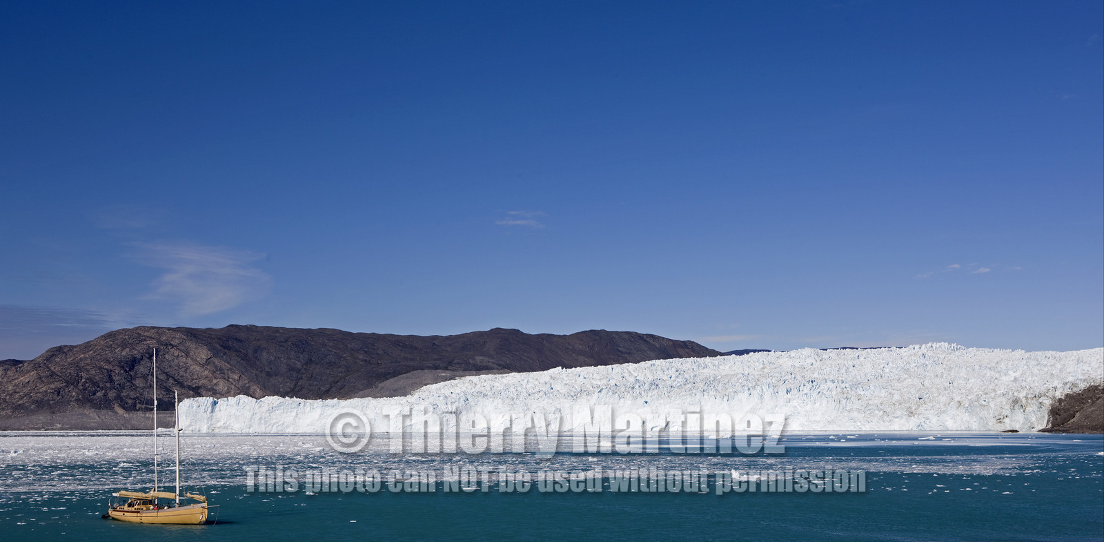 Schooner LA LOUISE sailing on west coast of Greenland.