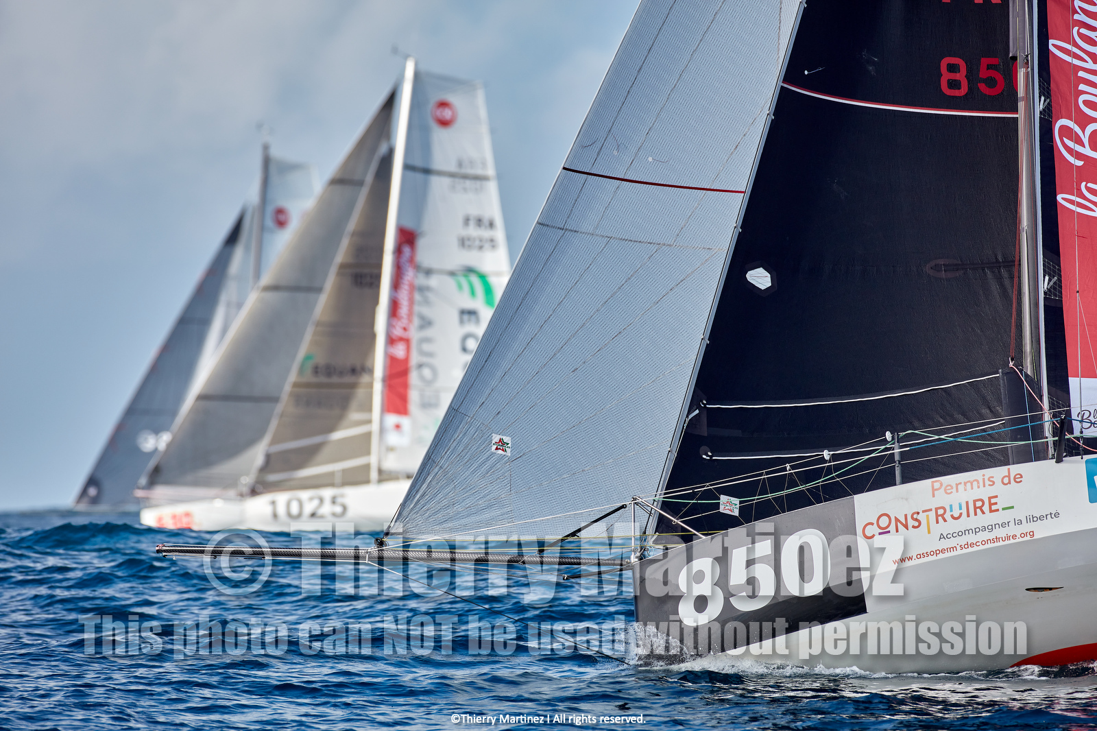 23_22833   © Thierry Martinez. LES SABLES D'OLONNE, 85 - FRANCE 25 septembre 2023.Départ MINI TRANSAT 2023. Départ du Dimanche 24 septembre retardé au Lundi 25 Sept .Les Sables d’Olonne (FRA)    Santa Cruz de la Palma ( Canaries)    St François ( Guadeloupe): 4050 NM.