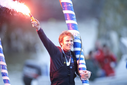 2012 13 VENDEE GLOBE. Winner arrival in Les sables d'Olonne (FRA
