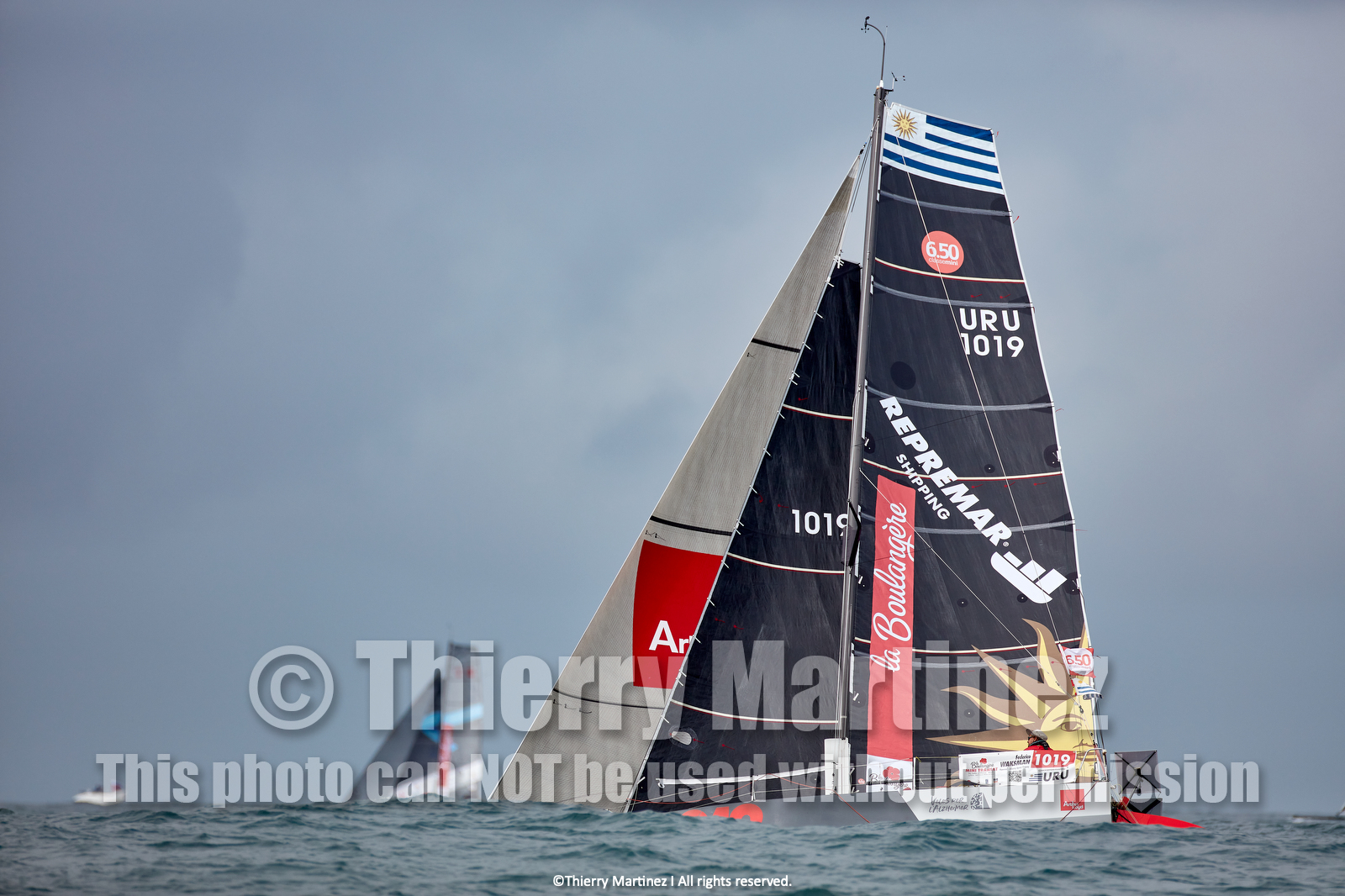 23_22582   © Thierry Martinez. LES SABLES D'OLONNE, 85 - FRANCE 25 septembre 2023.Départ MINI TRANSAT 2023. Départ du Dimanche 24 septembre retardé au Lundi 25 Sept .Les Sables d’Olonne (FRA)    Santa Cruz de la Palma ( Canaries)    St François ( Guadeloupe): 4050 NM.