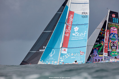 23_22433   © Thierry Martinez. LES SABLES D'OLONNE, 85 - FRANCE 25 septembre 2023.Départ MINI TRANSAT 2023. Départ du Dimanche 24 septembre retardé au Lundi 25 Sept .Les Sables d’Olonne (FRA)    Santa Cruz de la Palma ( Canaries)    St François ( Guadeloupe): 4050 NM.