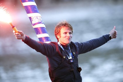 2012 13 VENDEE GLOBE. Winner arrival in Les sables d'Olonne (FRA