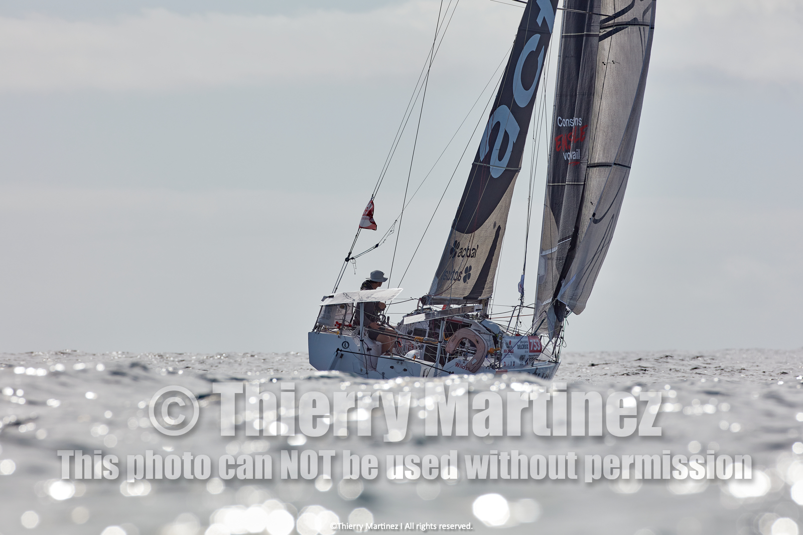 23_22819   © Thierry Martinez. LES SABLES D'OLONNE, 85 - FRANCE 25 septembre 2023.Départ MINI TRANSAT 2023. Départ du Dimanche 24 septembre retardé au Lundi 25 Sept .Les Sables d’Olonne (FRA)    Santa Cruz de la Palma ( Canaries)    St François ( Guadeloupe): 4050 NM.