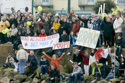 2012 13 VENDEE GLOBE. Winner arrival in Les sables d'Olonne (FRA