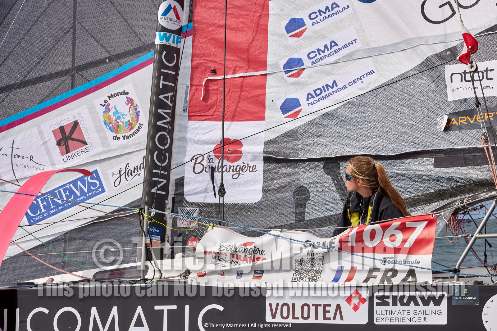 23_22115   © Thierry Martinez. LES SABLES D'OLONNE, 85 - FRANCE 25 septembre 2023.Départ MINI TRANSAT 2023. Départ du Dimanche 24 septembre retardé au Lundi 25 Sept .Les Sables d’Olonne (FRA)    Santa Cruz de la Palma ( Canaries)    St François ( Guadeloupe): 4050 NM.