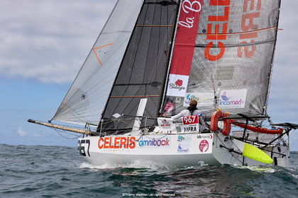 23_22042   © Thierry Martinez. LES SABLES D'OLONNE, 85 - FRANCE 25 septembre 2023.Départ MINI TRANSAT 2023. Départ du Dimanche 24 septembre retardé au Lundi 25 Sept .Les Sables d’Olonne (FRA)    Santa Cruz de la Palma ( Canaries)    St François ( Guadeloupe): 4050 NM.