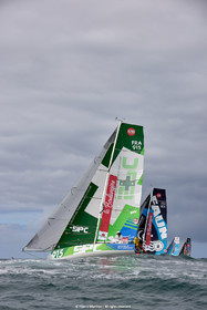 23_22001   © Thierry Martinez. LES SABLES D'OLONNE, 85 - FRANCE 25 septembre 2023.Départ MINI TRANSAT 2023. Départ du Dimanche 24 septembre retardé au Lundi 25 Sept .Les Sables d’Olonne (FRA)    Santa Cruz de la Palma ( Canaries)    St François ( Guadeloupe): 4050 NM.