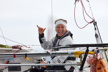 23_22341   © Thierry Martinez. LES SABLES D'OLONNE, 85 - FRANCE 25 septembre 2023.Départ MINI TRANSAT 2023. Départ du Dimanche 24 septembre retardé au Lundi 25 Sept .Les Sables d’Olonne (FRA)    Santa Cruz de la Palma ( Canaries)    St François ( Guadeloupe): 4050 NM.