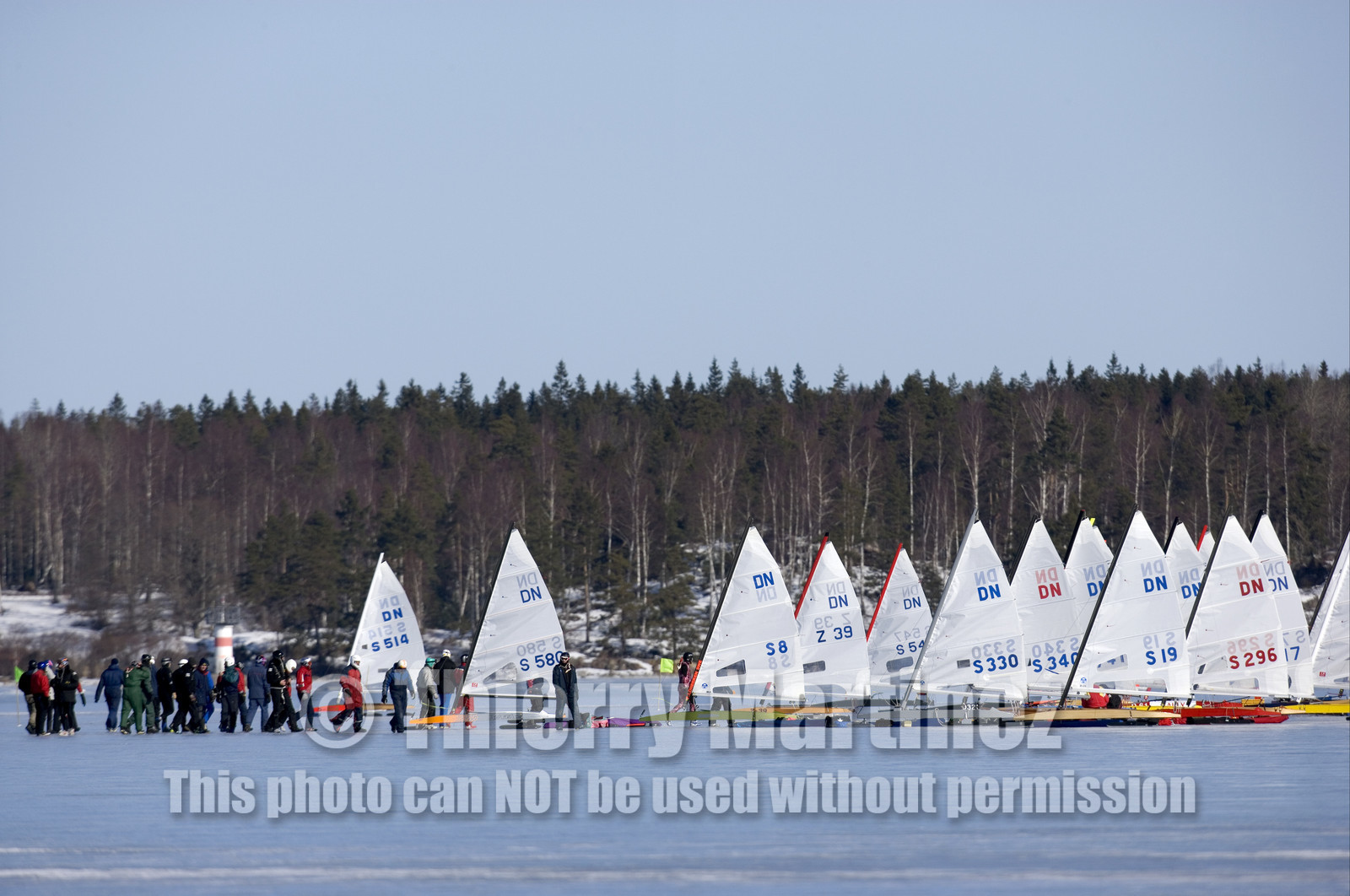 Ice Boats in Stockholm Archipelago - March 2005.