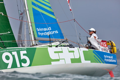 23_22456   © Thierry Martinez. LES SABLES D'OLONNE, 85 - FRANCE 25 septembre 2023.Départ MINI TRANSAT 2023. Départ du Dimanche 24 septembre retardé au Lundi 25 Sept .Les Sables d’Olonne (FRA)    Santa Cruz de la Palma ( Canaries)    St François ( Guadeloupe): 4050 NM.