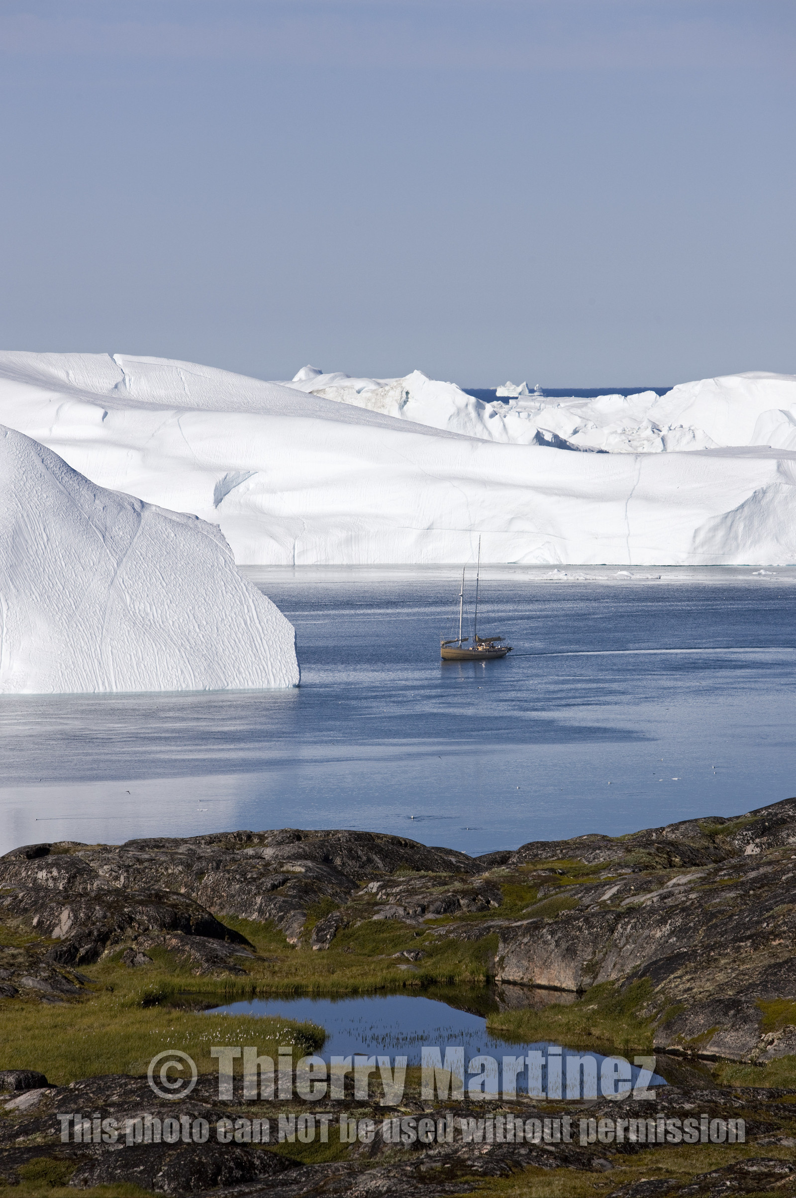 Schooner LA LOUISE sailing on west coast of Greenland.