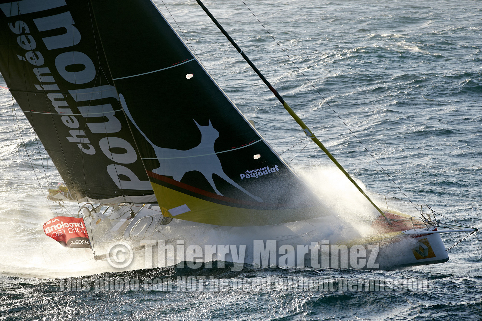 2014 BARCELONA WORLD RACE. Bernard Stamm (SUI) & Jean Le Cam (FRA) on CHEMINEES POUJOULAT