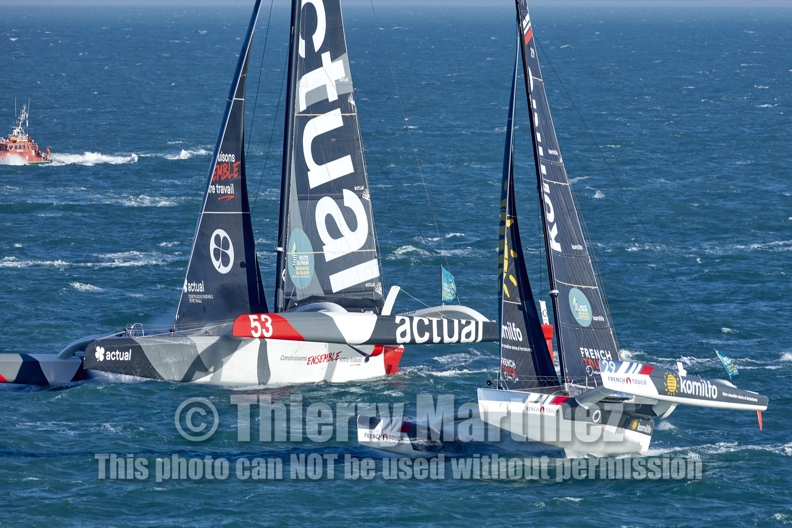 22_39028   © Thierry Martinez.DINARD, FRANCE. 9 Novembre  2022Départ de la 12éme ROUTE DU RHUM, transatlantique course à la voile en solitaire de St Malo(FRA)  à Pointe à Pitre (FRA-Guadeloupe) 3.543 milles nautiques.