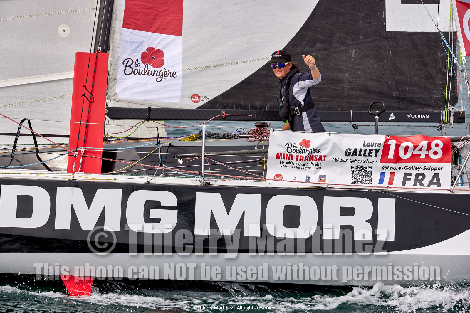 23_22072   © Thierry Martinez. LES SABLES D'OLONNE, 85 - FRANCE 25 septembre 2023.Départ MINI TRANSAT 2023. Départ du Dimanche 24 septembre retardé au Lundi 25 Sept .Les Sables d’Olonne (FRA)    Santa Cruz de la Palma ( Canaries)    St François ( Guadeloupe): 4050 NM.
