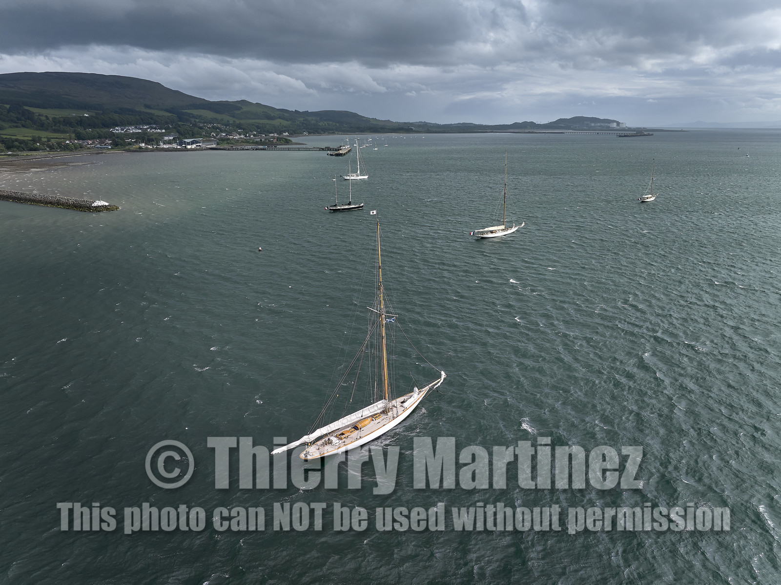 22_17006   © Thierry Martinez.FAIRLIE,SCOTLAND - UK 11th June 20222022 RICHARD MILLE FIFE REGATTA.Day 1. Race cancelled