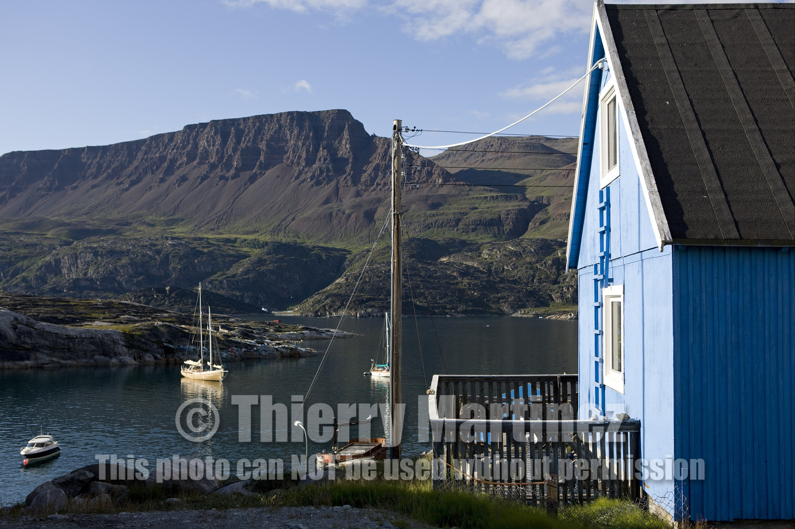 Schooner LA LOUISE sailing on west coast of Greenland.