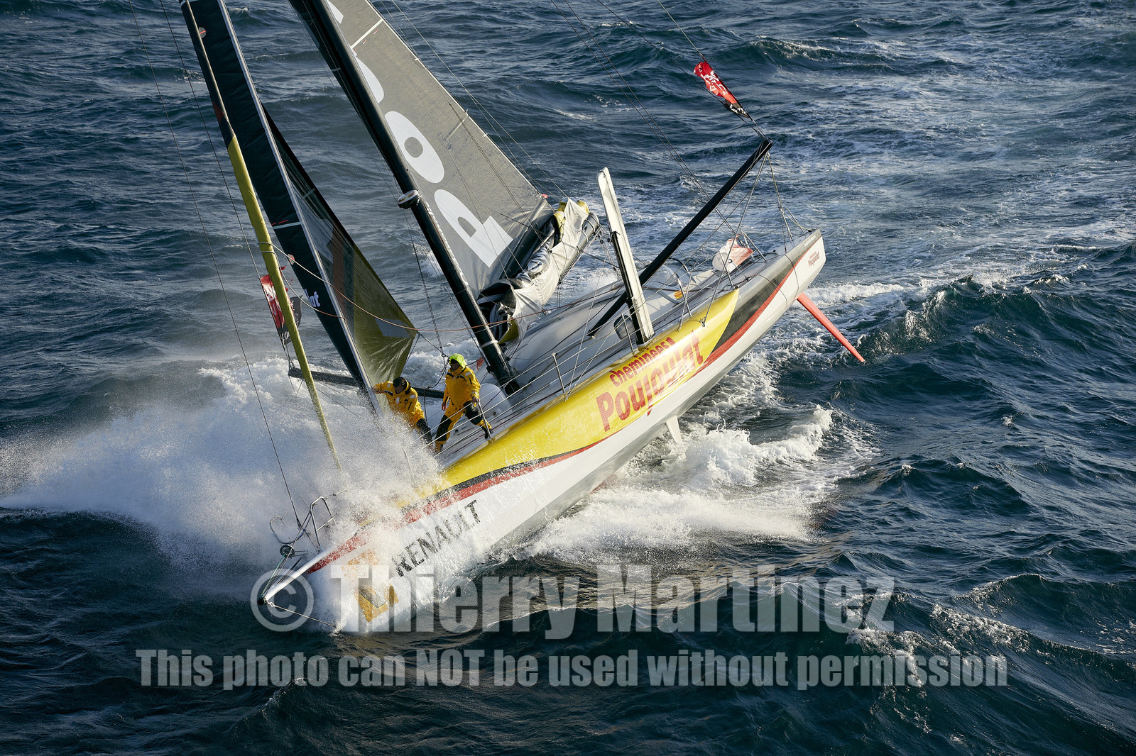 2014 BARCELONA WORLD RACE. Bernard Stamm (SUI) & Jean Le Cam (FRA) on CHEMINEES POUJOULAT