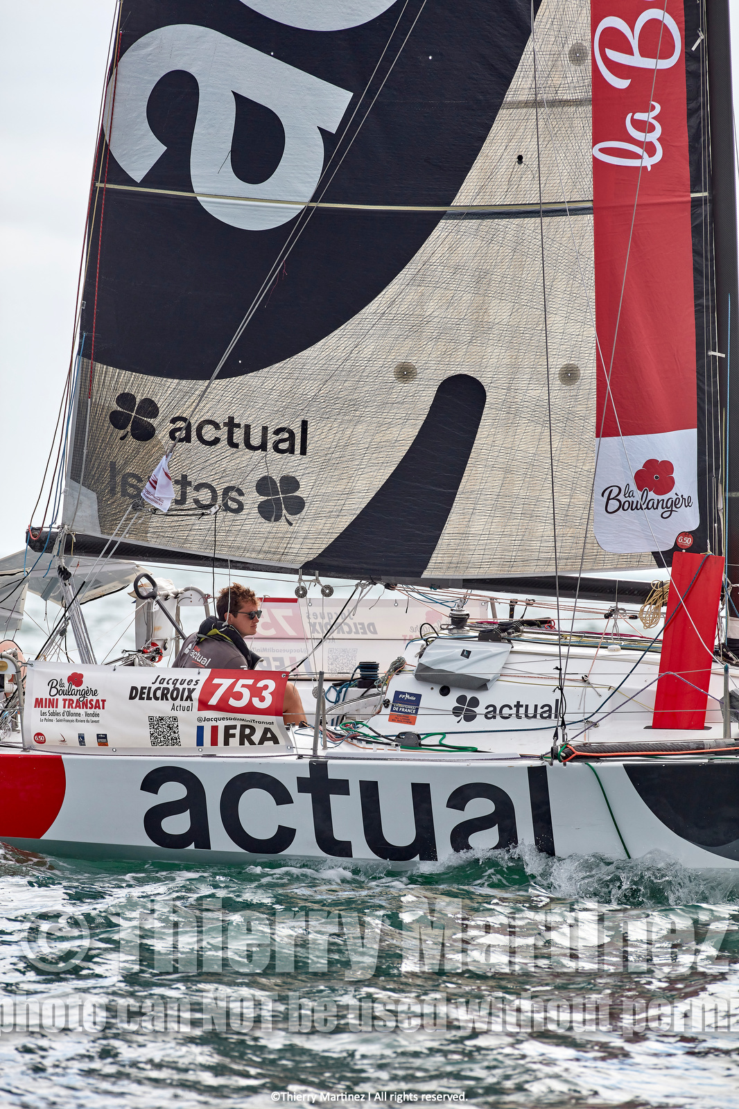 23_22335   © Thierry Martinez. LES SABLES D'OLONNE, 85 - FRANCE 25 septembre 2023.Départ MINI TRANSAT 2023. Départ du Dimanche 24 septembre retardé au Lundi 25 Sept .Les Sables d’Olonne (FRA)    Santa Cruz de la Palma ( Canaries)    St François ( Guadeloupe): 4050 NM.