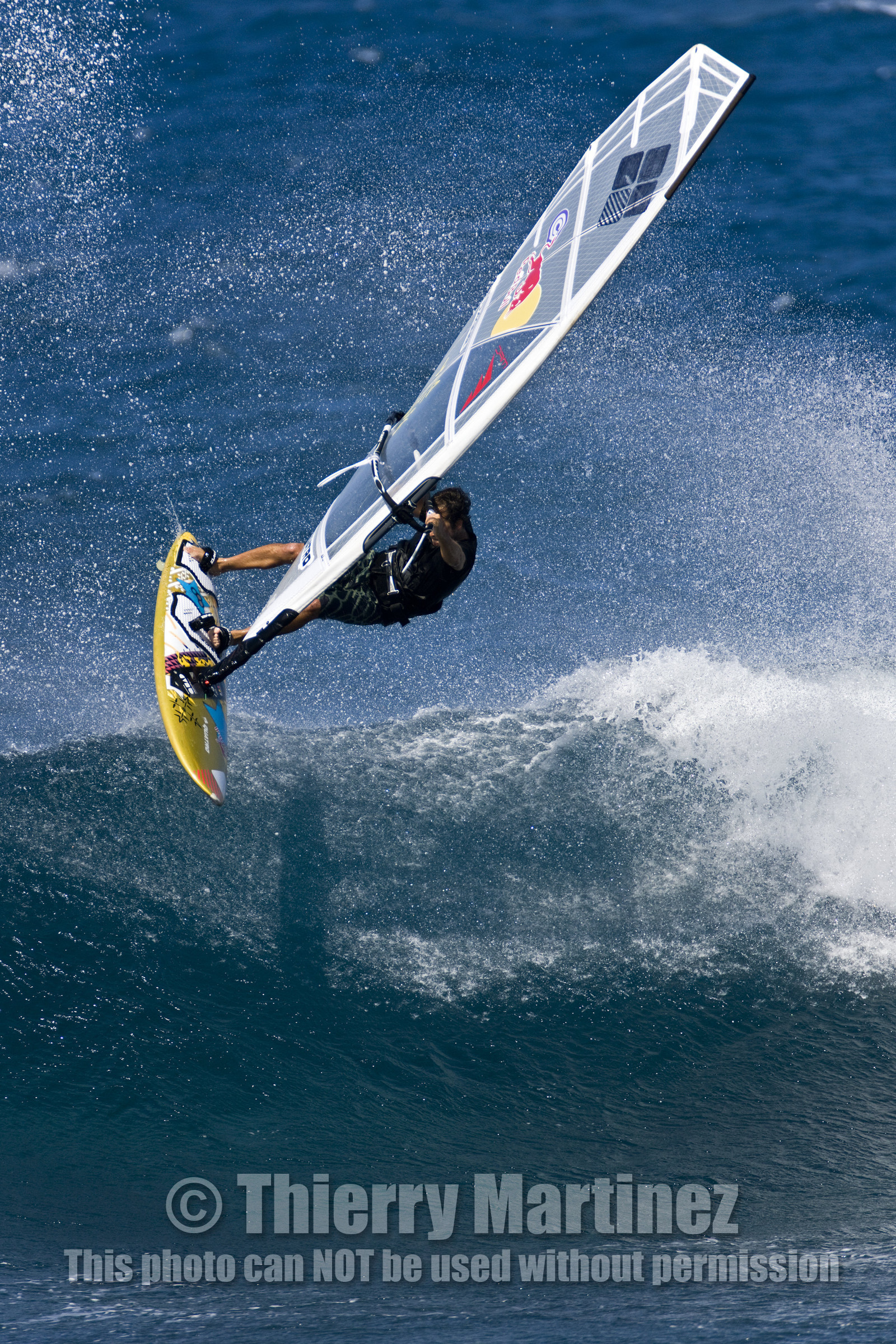 Windsurf in waves at Hookip'a Beach - North Shore Maui - Hawaii.