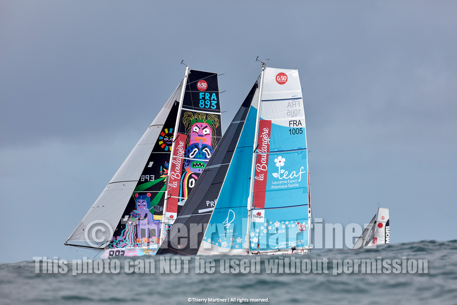 23_22554   © Thierry Martinez. LES SABLES D'OLONNE, 85 - FRANCE 25 septembre 2023.Départ MINI TRANSAT 2023. Départ du Dimanche 24 septembre retardé au Lundi 25 Sept .Les Sables d’Olonne (FRA)    Santa Cruz de la Palma ( Canaries)    St François ( Guadeloupe): 4050 NM.
