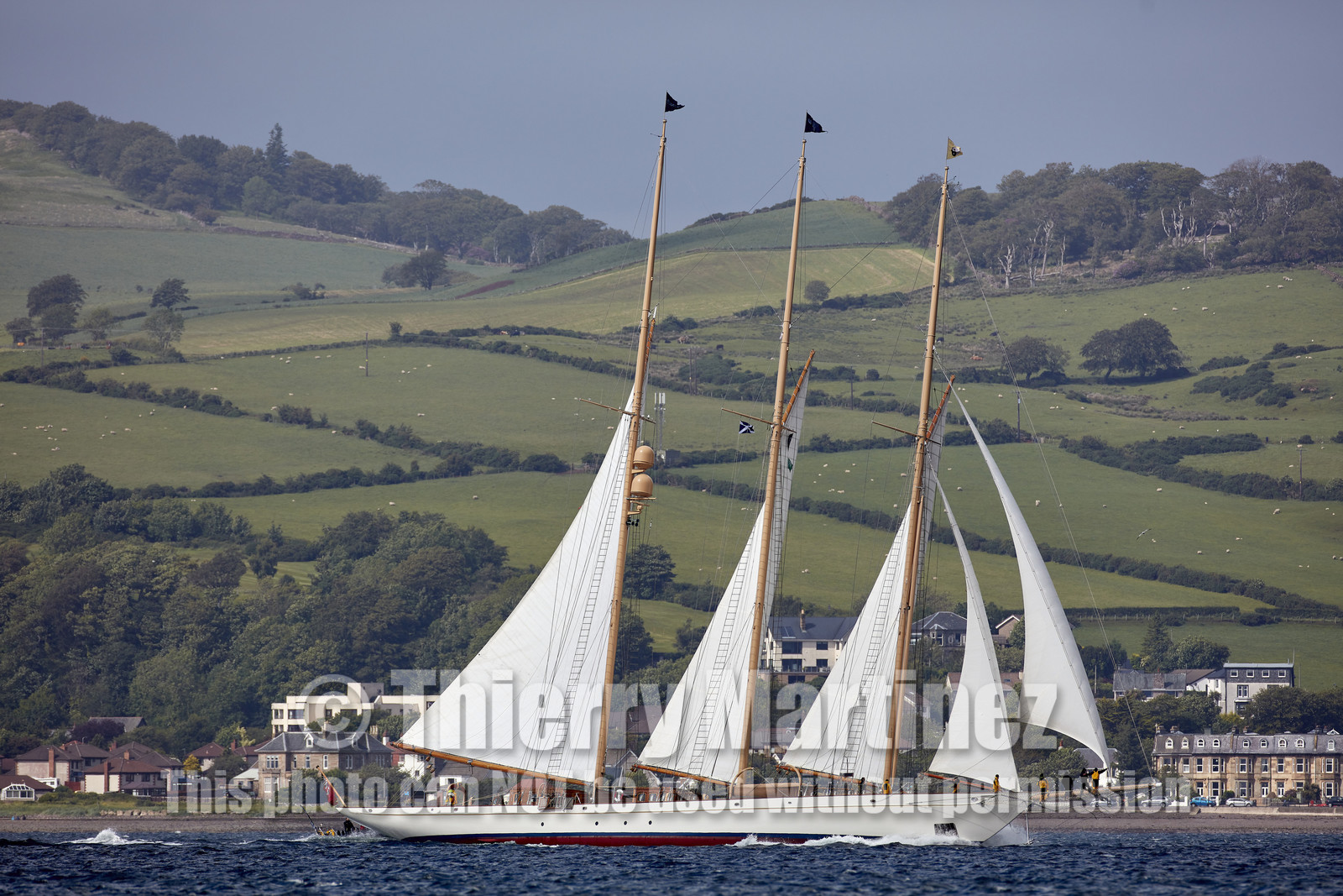 22_17006   © Thierry Martinez.FAIRLIE,SCOTLAND - UK 11th June 20222022 RICHARD MILLE FIFE REGATTA.Day 1. Race cancelled , too much wind…