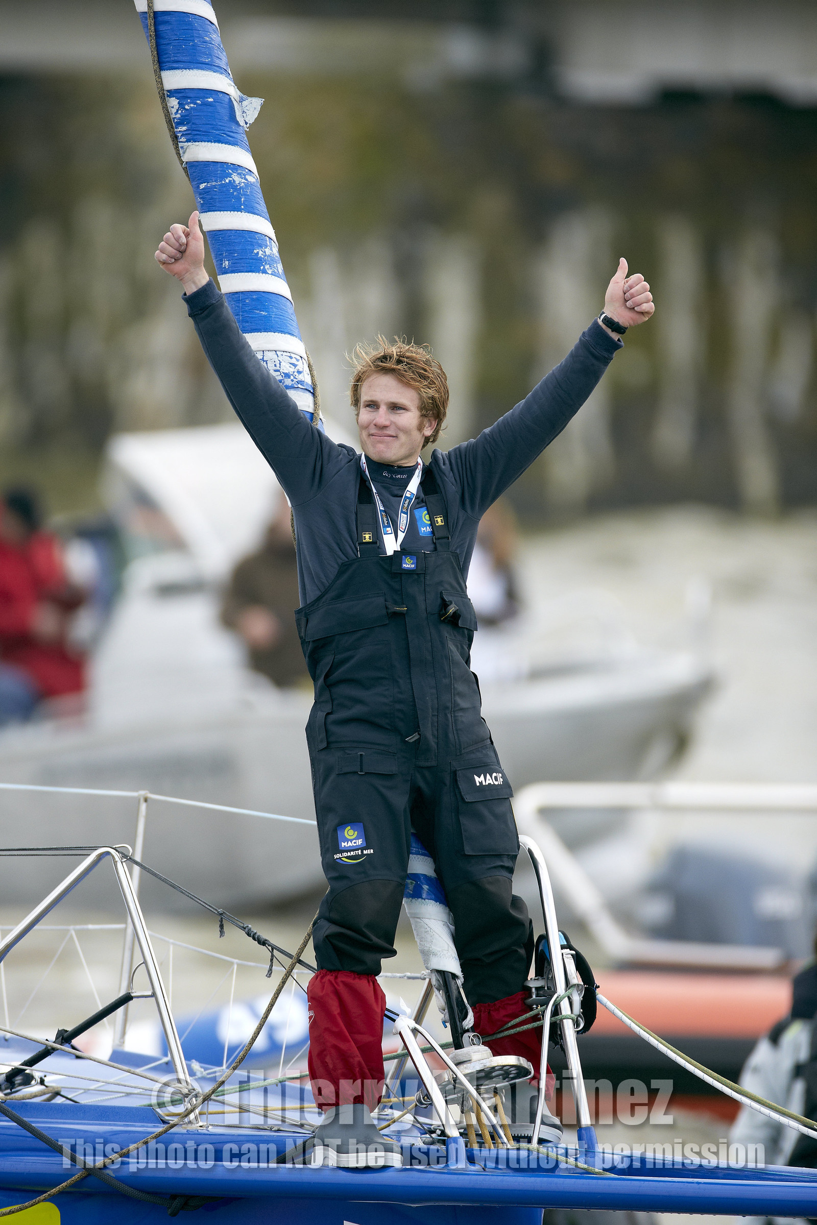 2012 13 VENDEE GLOBE. Winner arrival in Les sables d'Olonne (FRA