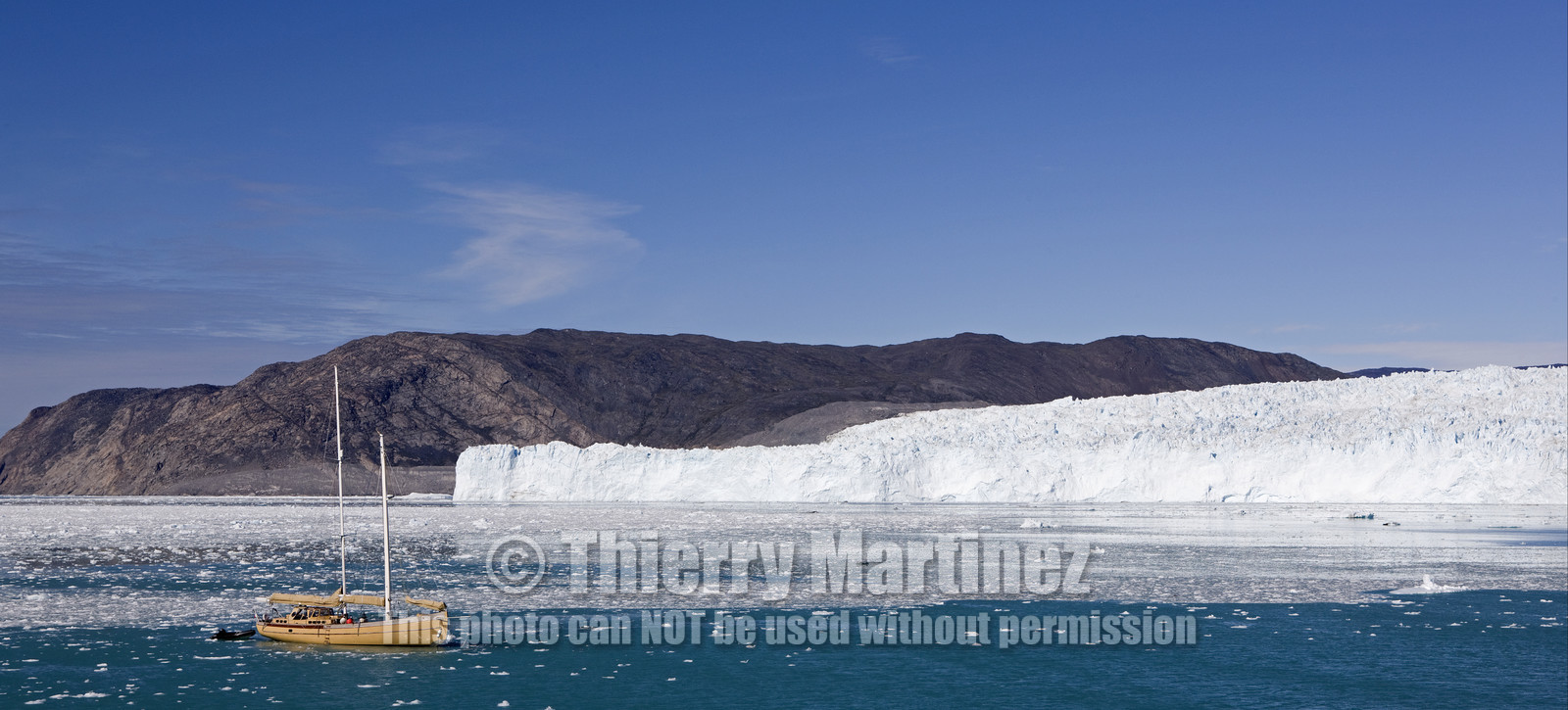 Schooner LA LOUISE sailing on west coast of Greenland.