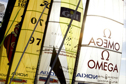 03_3200D  © Th.Martinez,STOCKHOLM SWEDEN, 9 07 03-Archipelago Raid (2003).fleet's sails in Sandhamn  HQ.