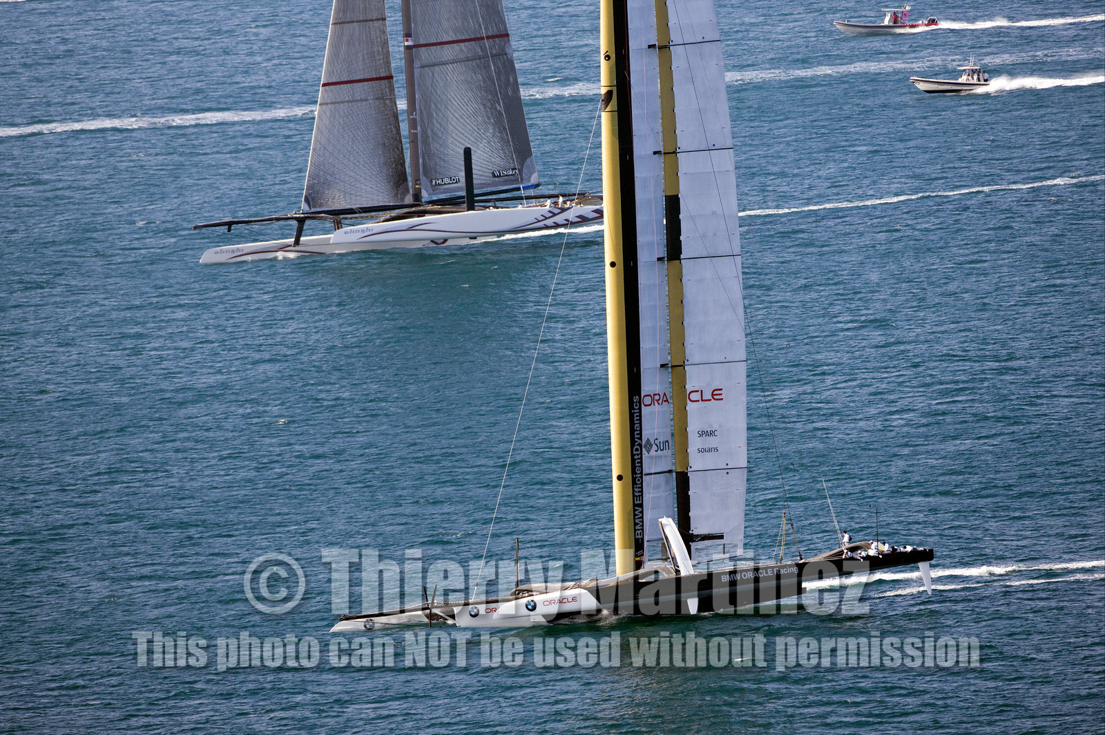 33rd  AMERICA'S CUP Valencia Spain, February 2010 - Defender:  ALINGHI (ALINGHI 5) vs Challenger : BMW Oracle Racing (USA 17)