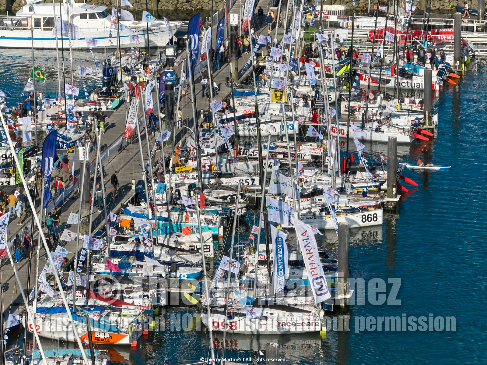 23_21149   © Thierry Martinez. LES SABLES D'OLONNE, 85 - FRANCE 22 septembre 2023.MINI TRANSAT 2023. Départ le 24 septembre.Les Sables d’Olonne (FRA)    Santa Cruz de la Palma ( Canaries)    St François ( Guadeloupe): 4050 NM.