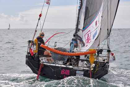 23_22127   © Thierry Martinez. LES SABLES D'OLONNE, 85 - FRANCE 25 septembre 2023.Départ MINI TRANSAT 2023. Départ du Dimanche 24 septembre retardé au Lundi 25 Sept .Les Sables d’Olonne (FRA)    Santa Cruz de la Palma ( Canaries)    St François ( Guadeloupe): 4050 NM.