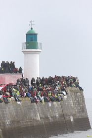 2012 13 VENDEE GLOBE. Winner arrival in Les sables d'Olonne (FRA