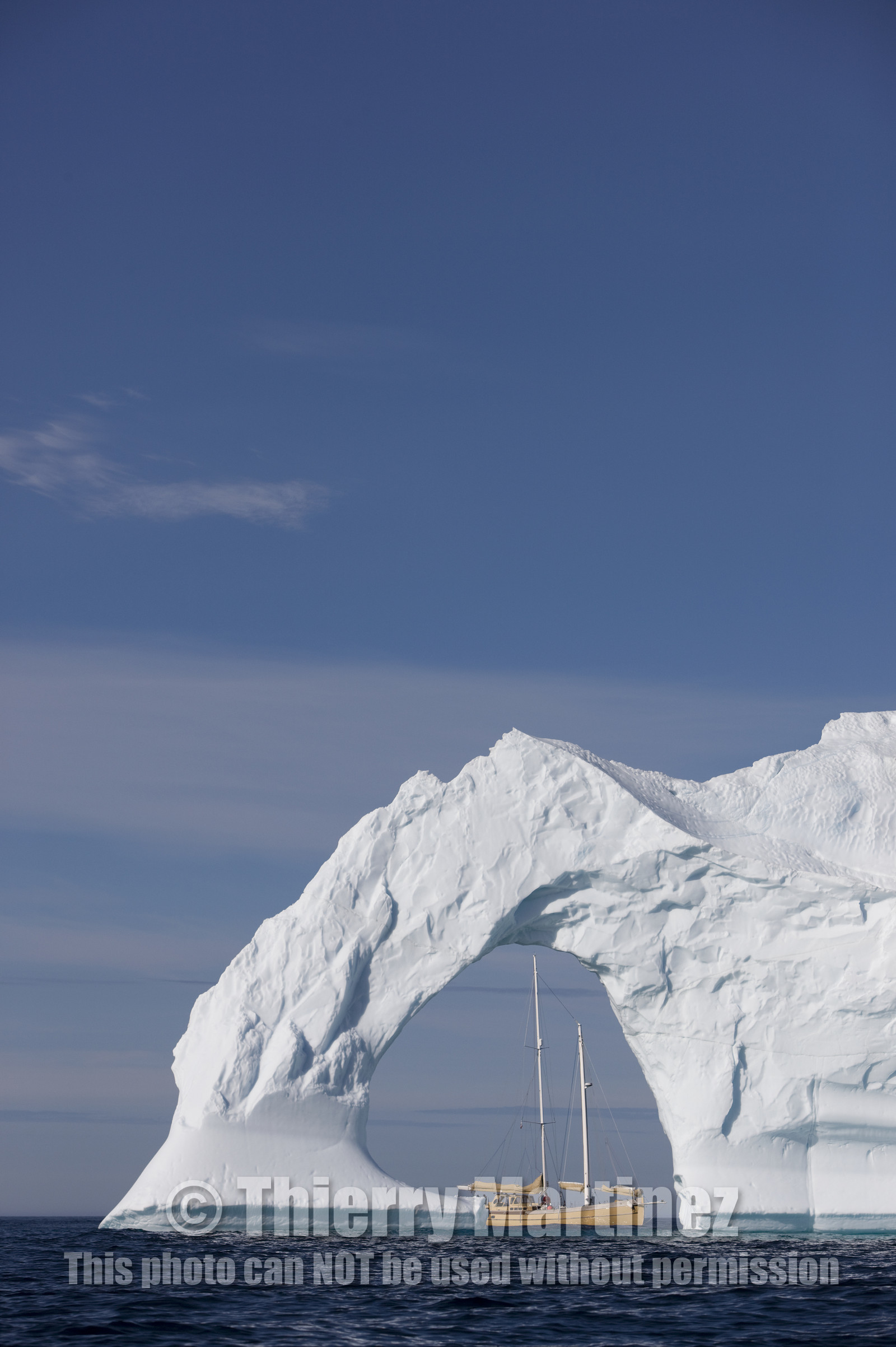 Schooner LA LOUISE sailing on west coast of Greenland.