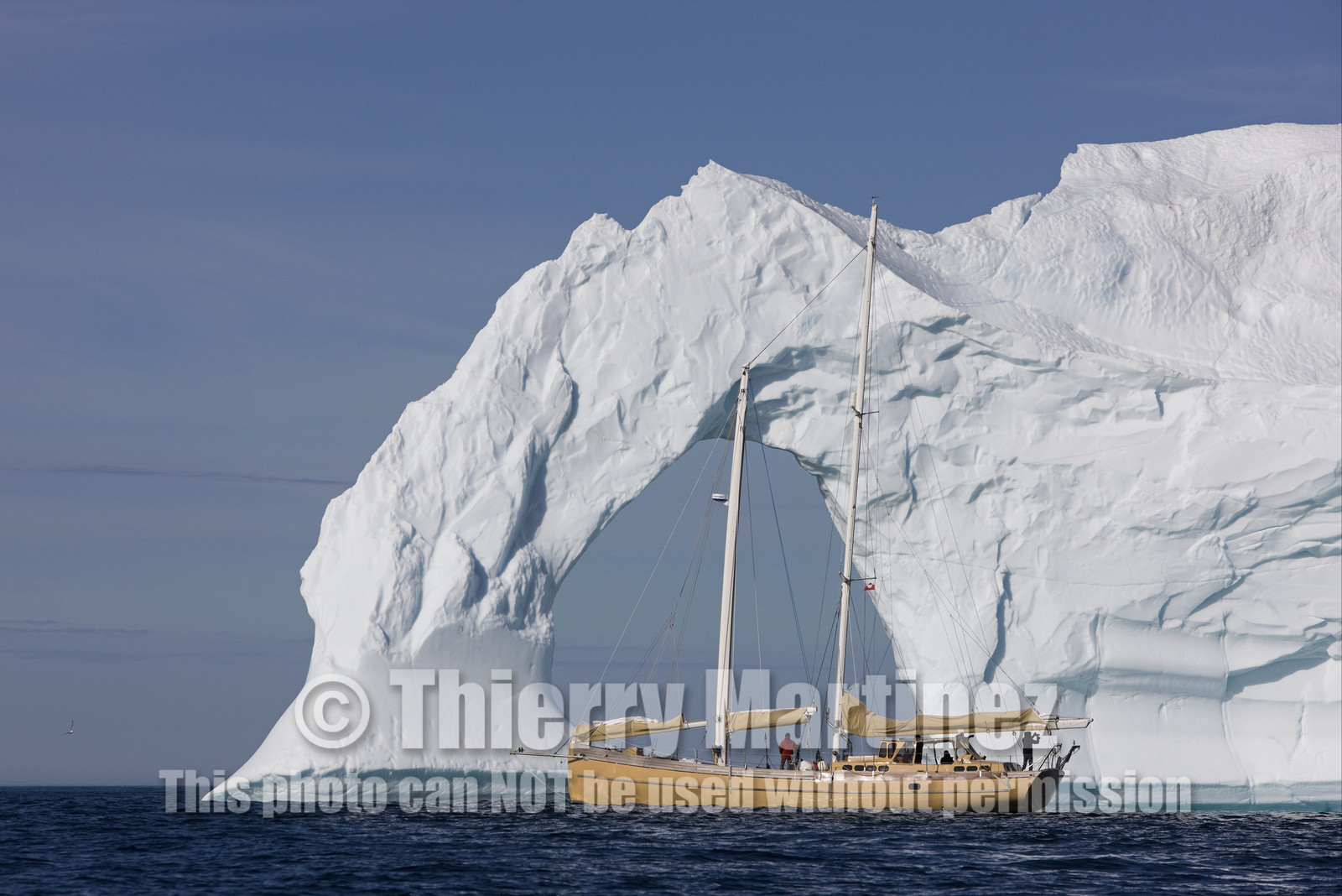 Schooner LA LOUISE sailing on west coast of Greenland.