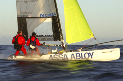 03_3221D  © Th.Martinez,STOCKHOLM ARCHIPELAGO SWEDEN, 9 07 03-Archipelago Raid (2003)  Day 3..Neal & Lisa  McDonald (UK) ASSA ABLOY