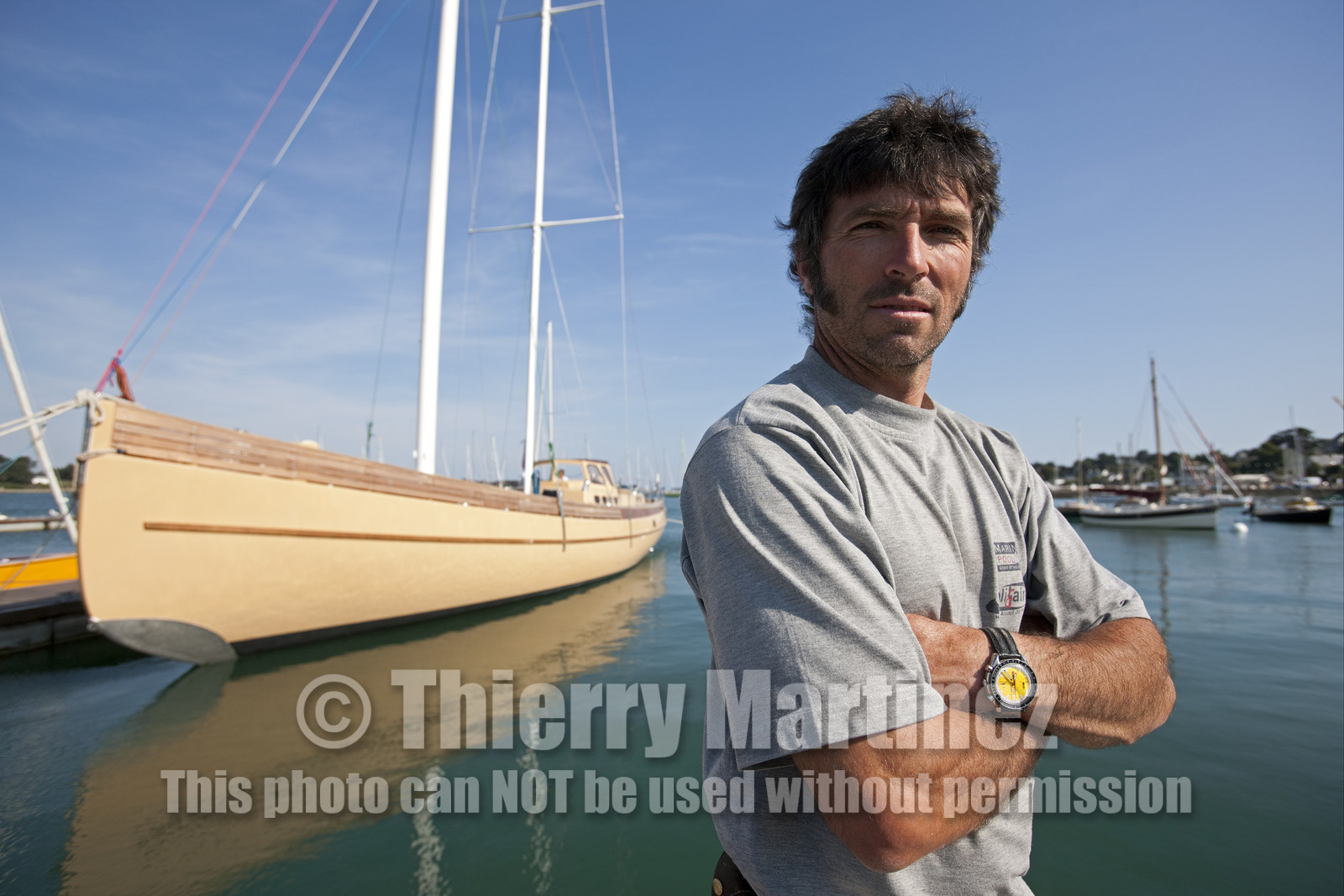 Launch of Thierry Dubois (FRA) new schooner LA LOUISE