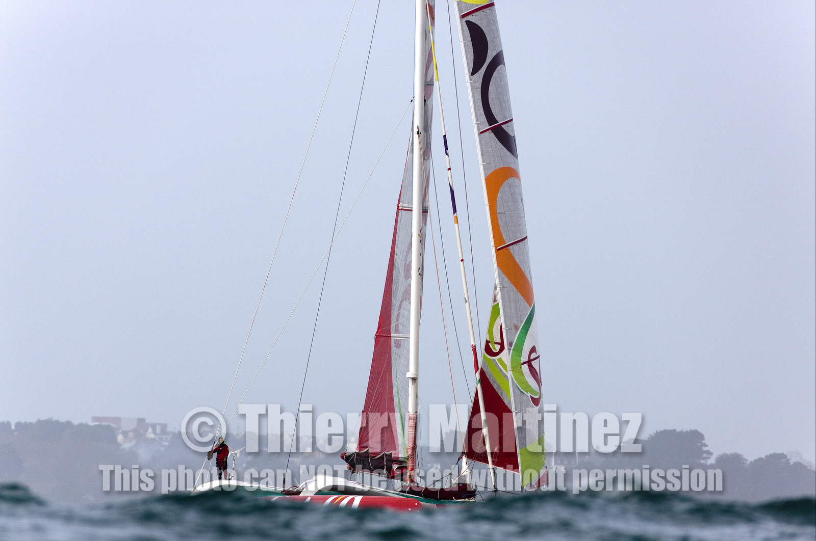 Thomas Coville (FRA) Solo Sailing Round the World Record attempt, Finish .