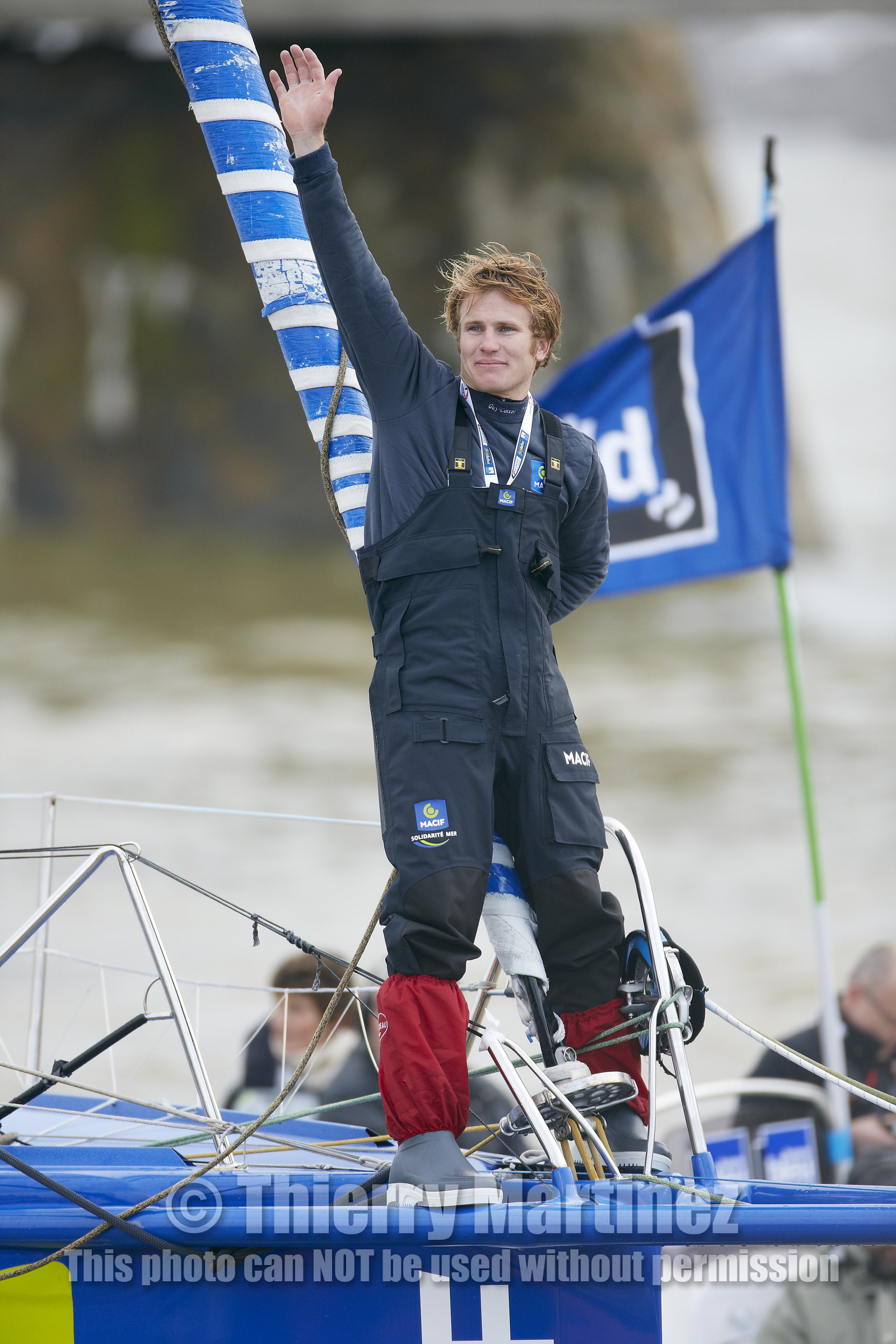 2012 13 VENDEE GLOBE. Winner arrival in Les sables d'Olonne (FRA