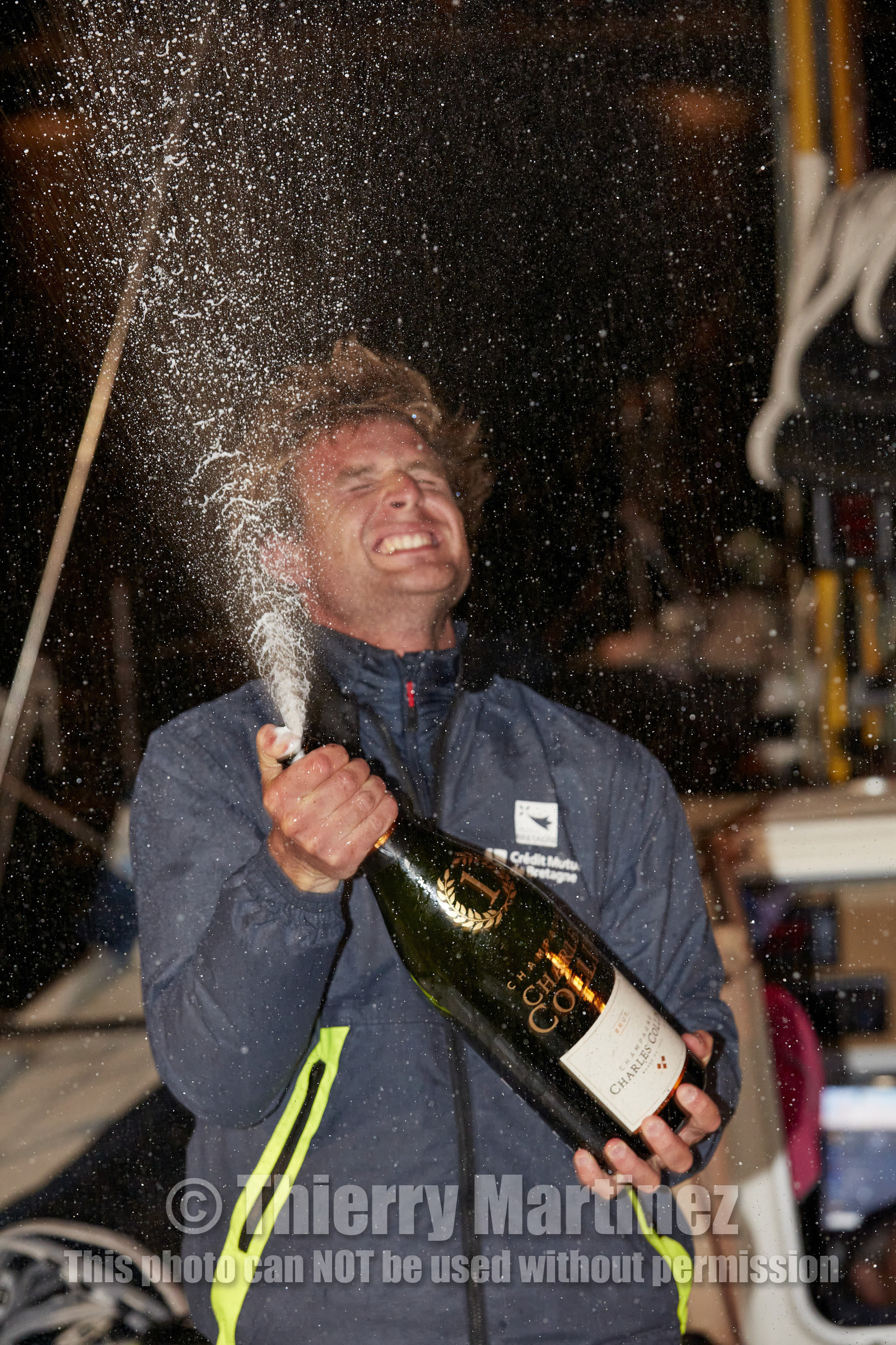 22_35139   © Thierry Martinez.ST NAZAIRE, FRANCE.07 Sept 2022.53éme édition de la Solitaire du Figaro.Arrivée de la 3éme étape , Royan    St Nazaire.Tom Laperche (Région Bretagne-CMB Performance) vainqueur de l’étape et de l’édition de la Solitaire du Figaro 2022.